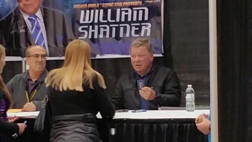 Sue with William Shatner at Comic Con 2015